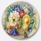 Designart - Bunch of Flowers and Fruits' Ultra Glossy Floral Metal Circle Wall Art